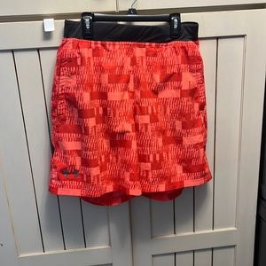 Neon Orange Under Armor Athletic Shorts.